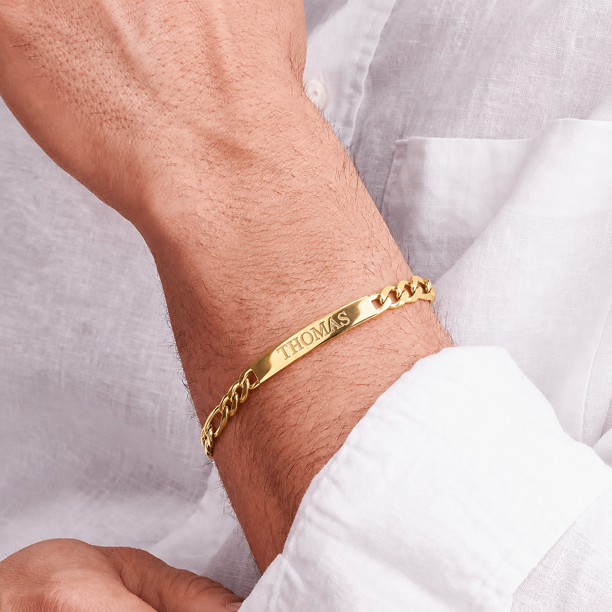 Pulsera Amigo para hombre - Plata