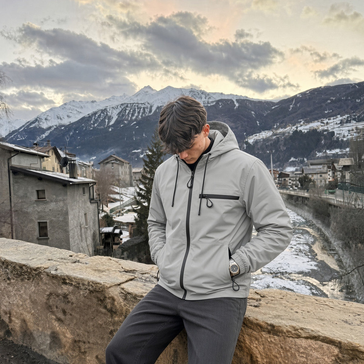 Chaqueta impermeable 🔥Grigio - 1