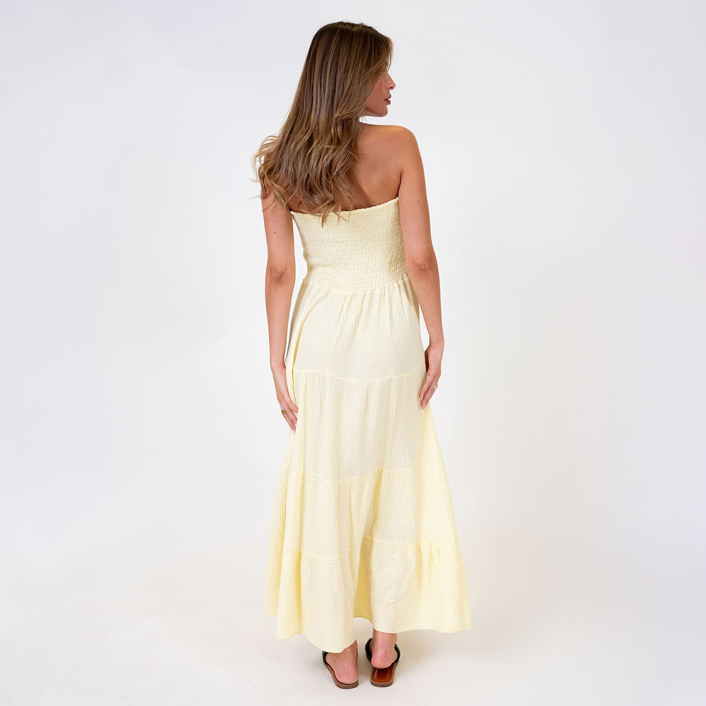 vestido tipo bandeau