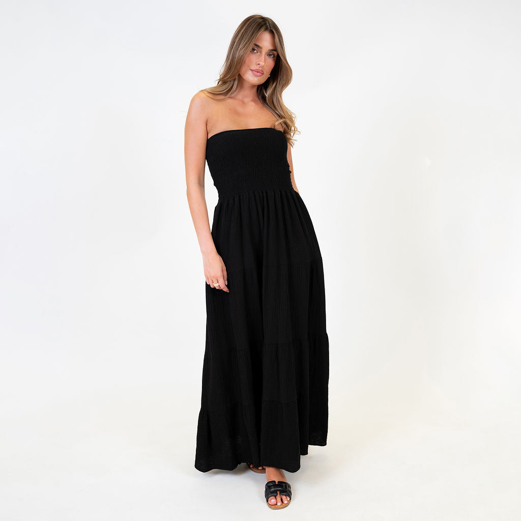 vestido tipo bandeau