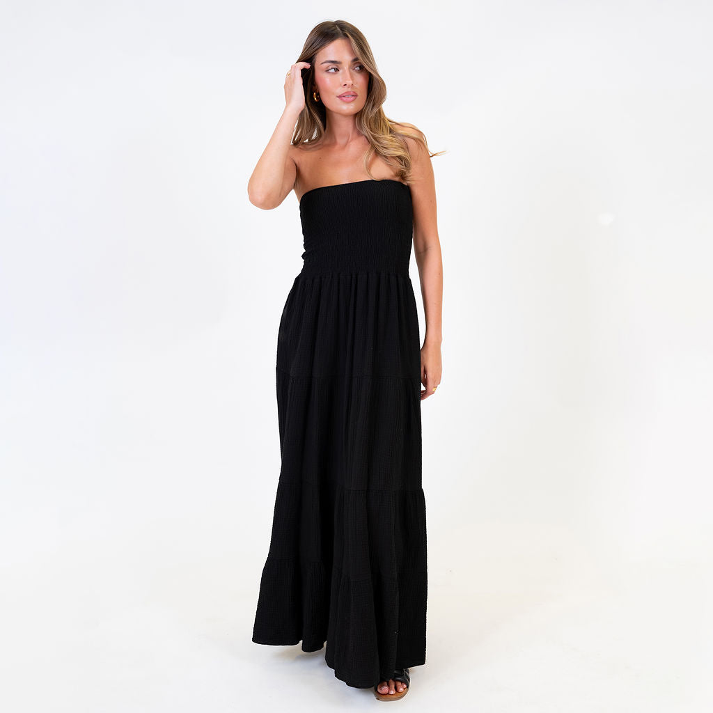 vestido tipo bandeau