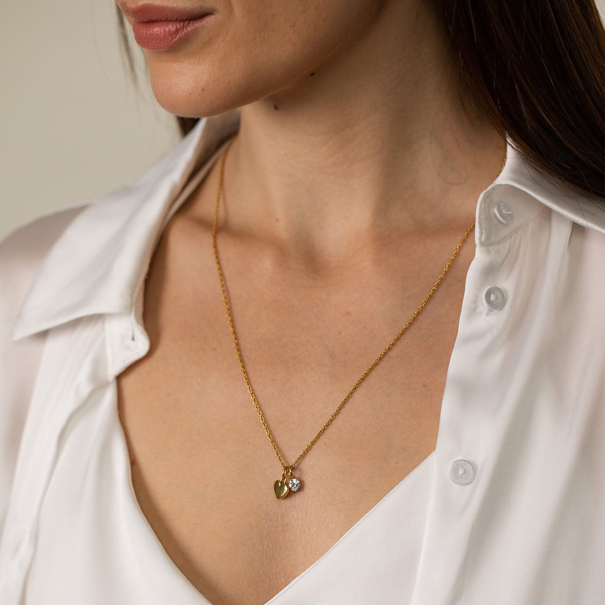 Collar Brave con corazón y colgante