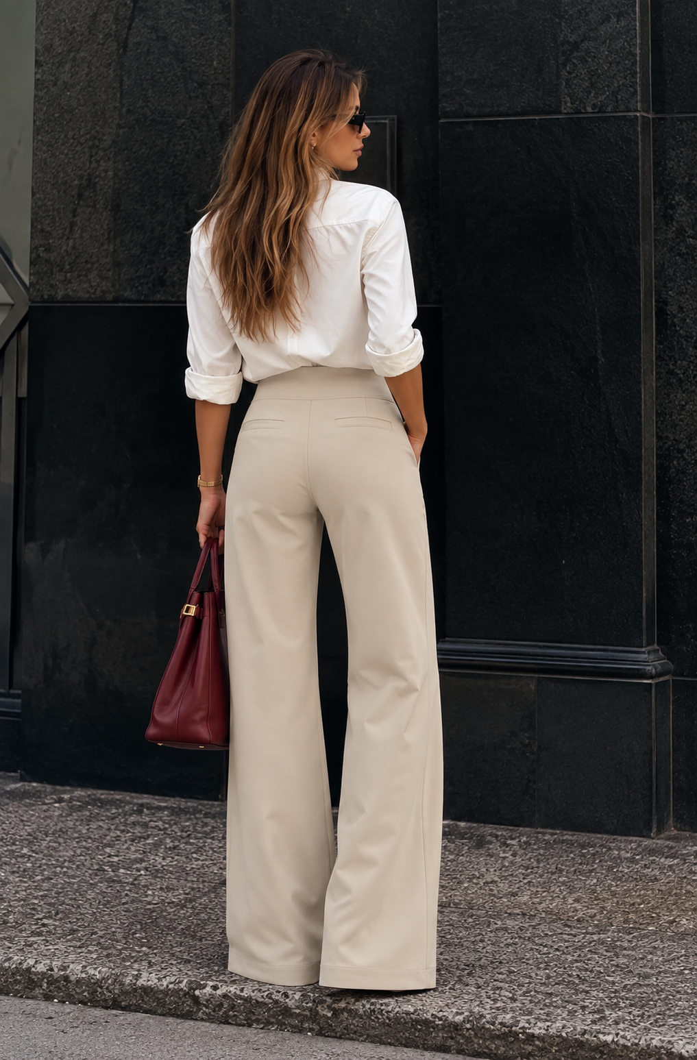 MARA | Pantalón elástico de cintura alta