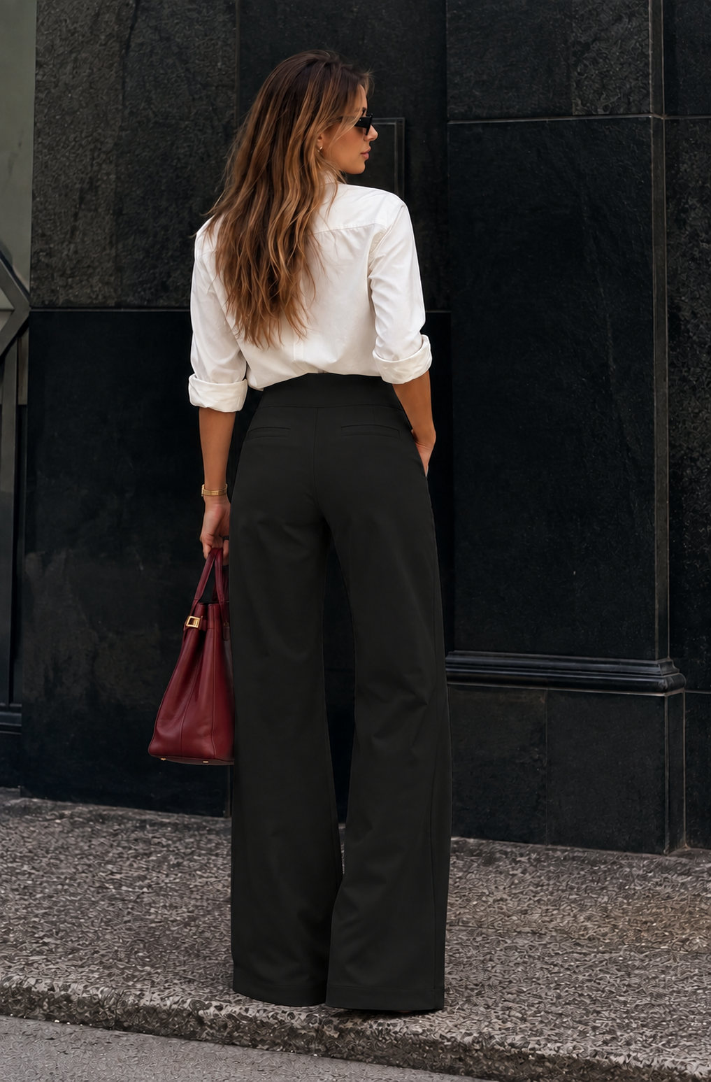 MARA | Pantalón elástico de cintura alta