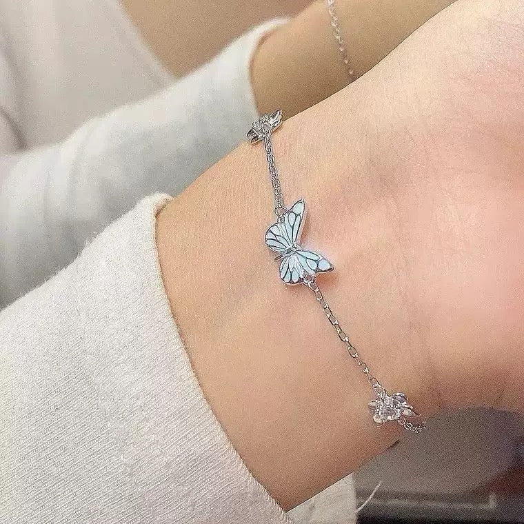 Pulsera Mariposa Azul Sueño Luminoso