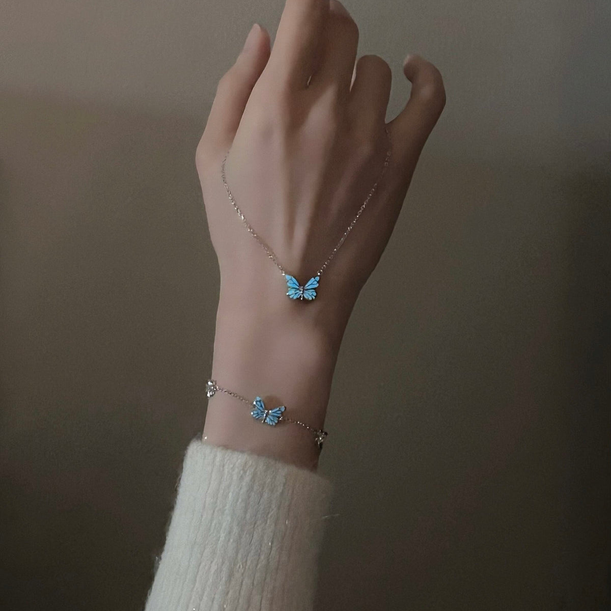 Pulsera Mariposa Azul Sueño Luminoso