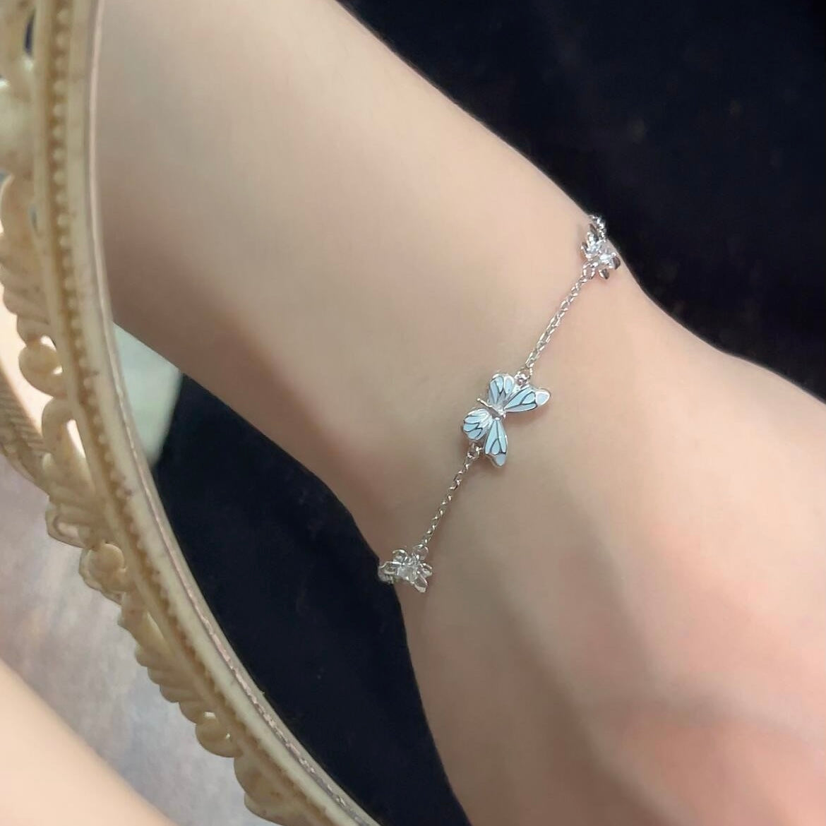 Pulsera Mariposa Azul Sueño Luminoso