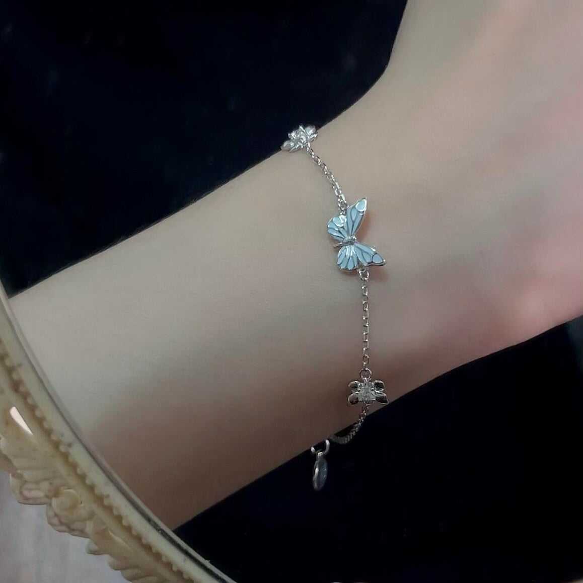Pulsera Mariposa Azul Sueño Luminoso
