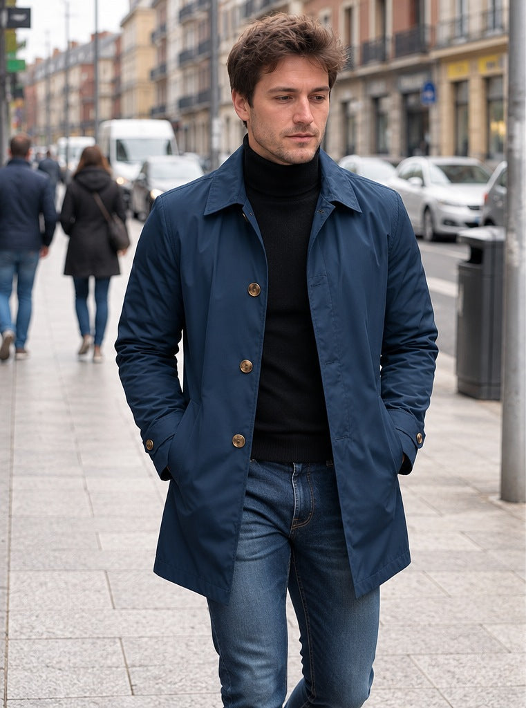 Gabardina de hombre Blu navy - 1