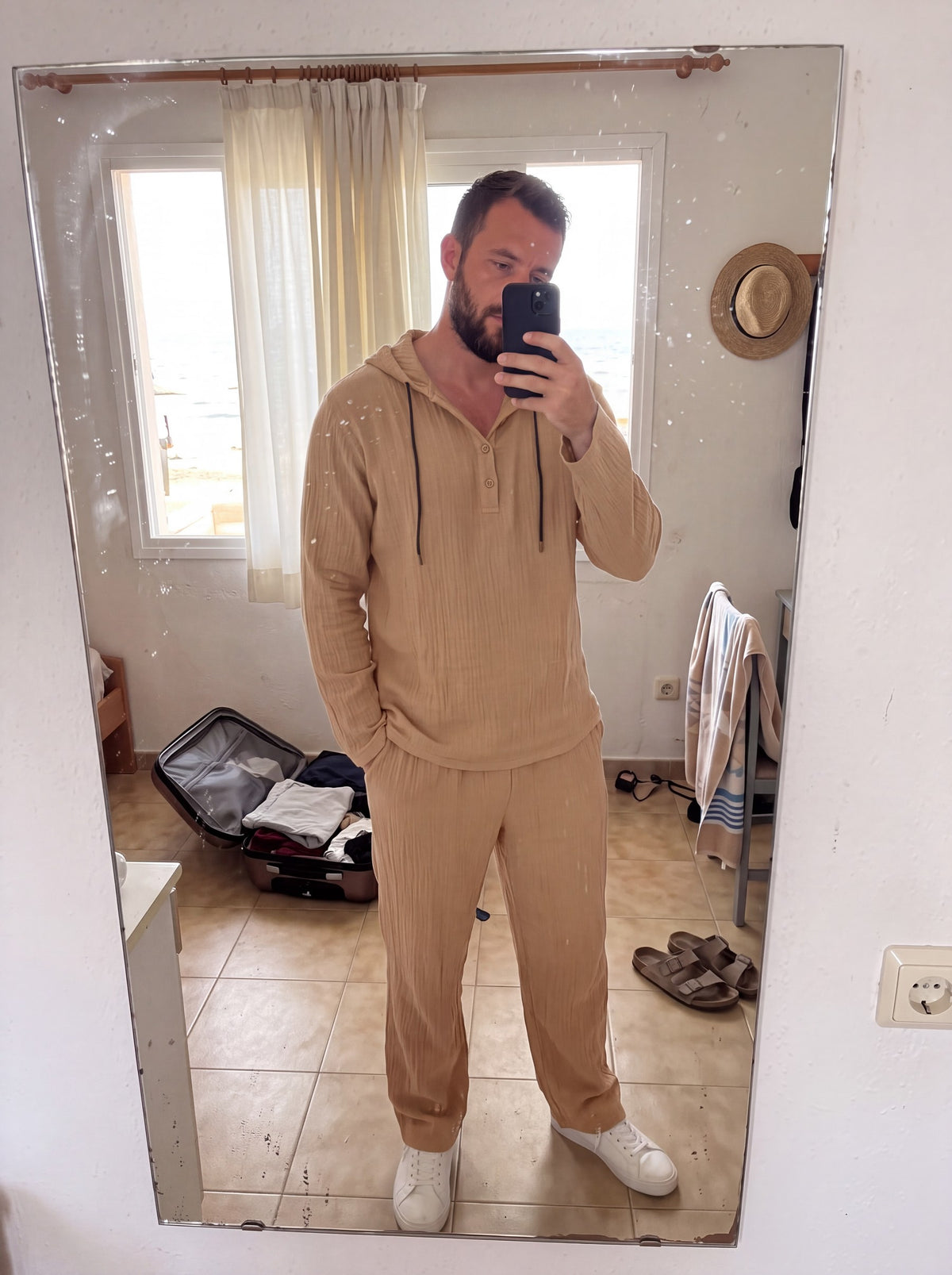 Conjunto de dos piezas camel - espejo