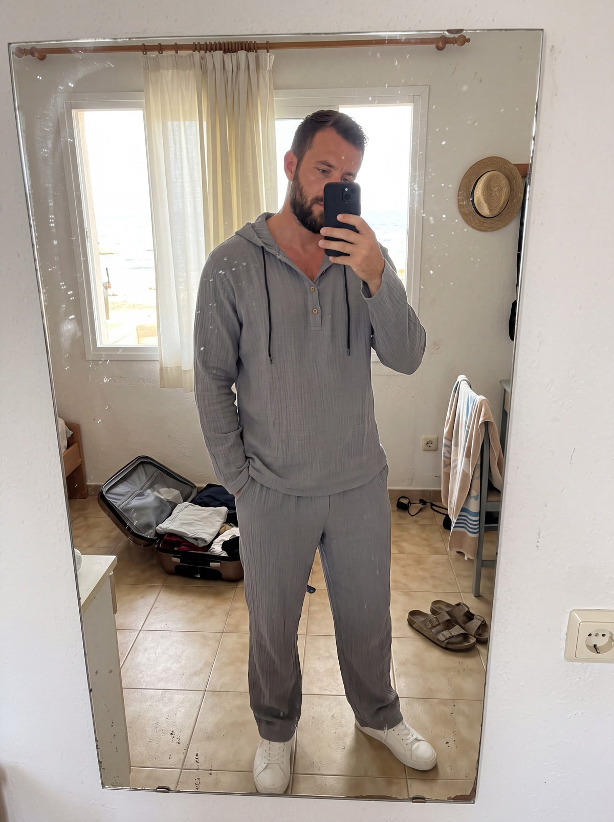 Conjunto de dos piezas gris - espejo