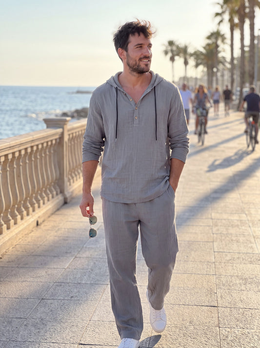 Conjunto de dos piezas gris - paseo marítimo