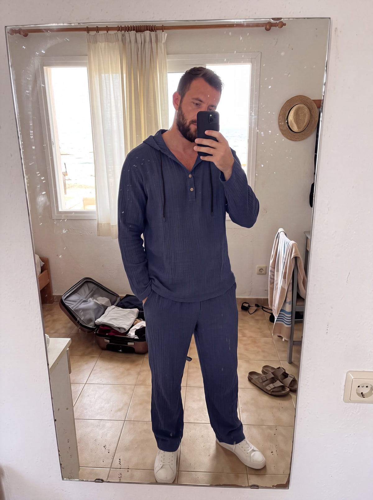 Conjunto de dos piezas azul marino - espejo