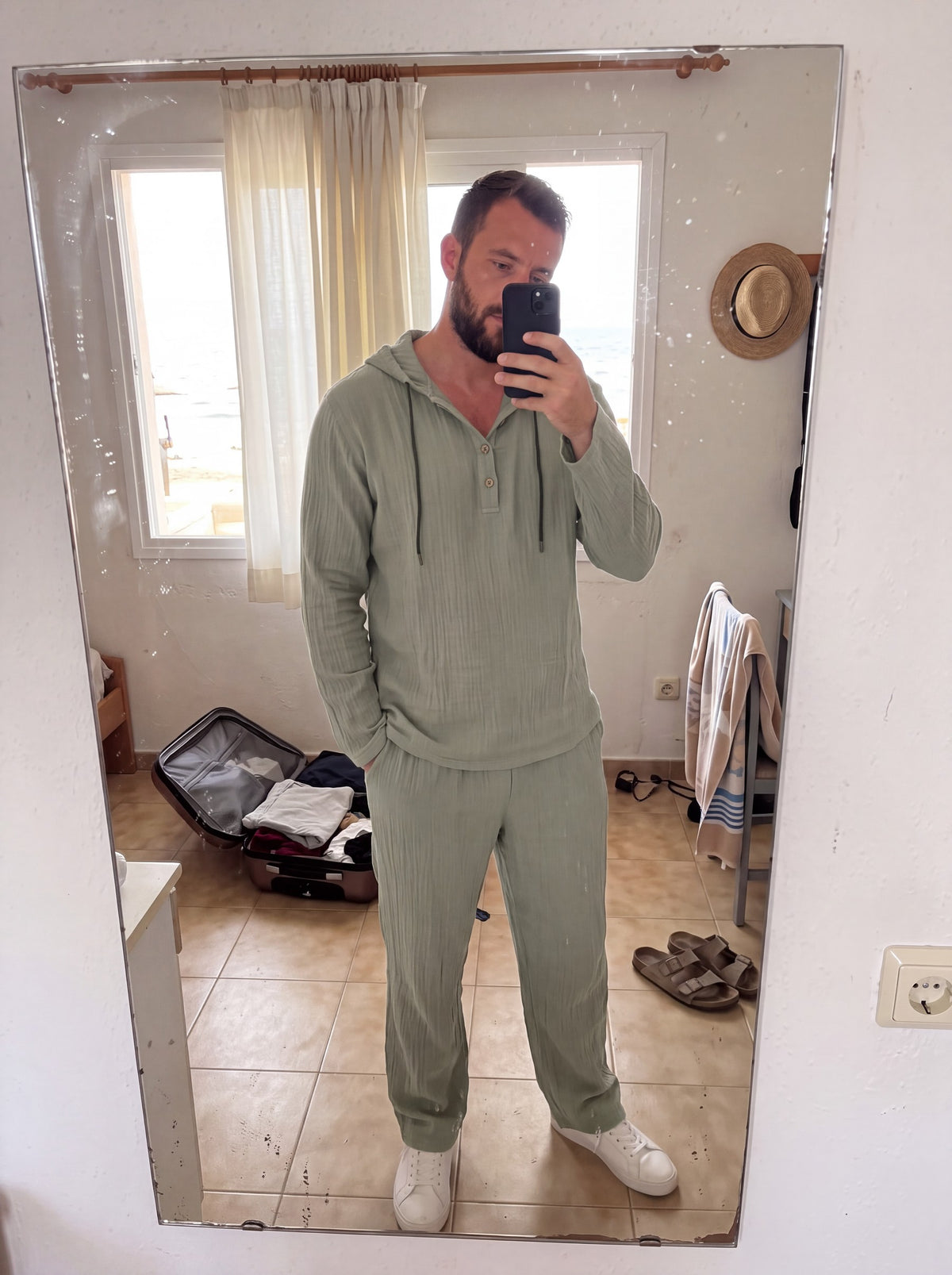 Conjunto de dos piezas verde - espejo