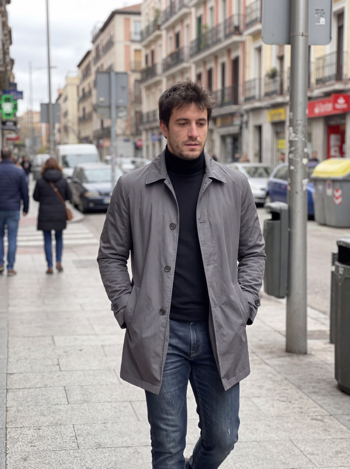 Gabardina de hombre Grigio - 1