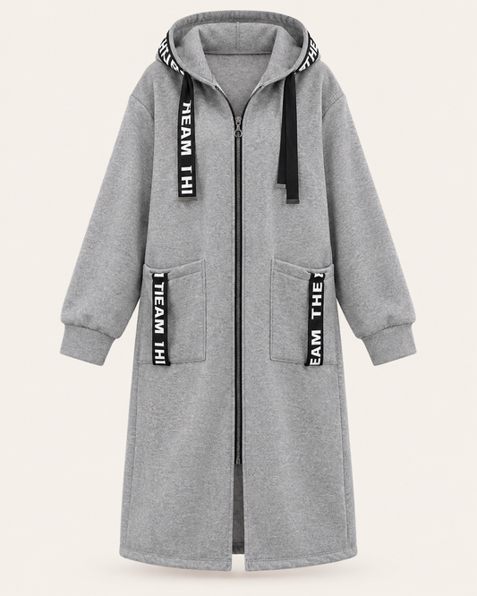 Chaqueta larga con capucha