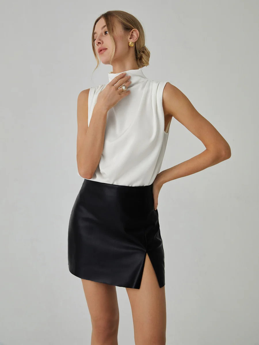 Blusa Cuello Drapeado Elegance