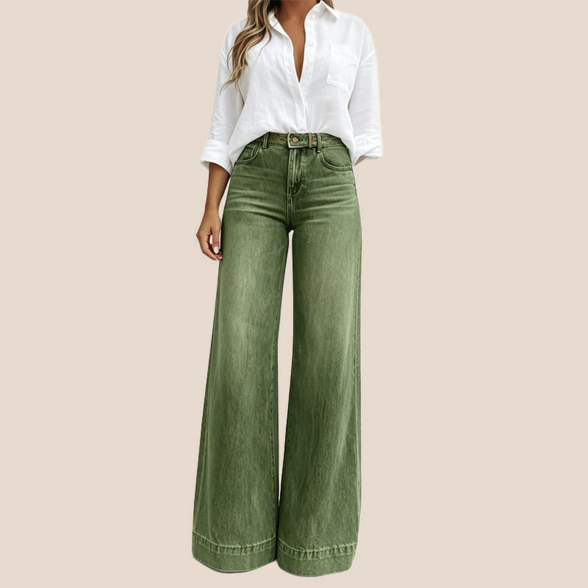 Pantalón ancho Verde militar - 1
