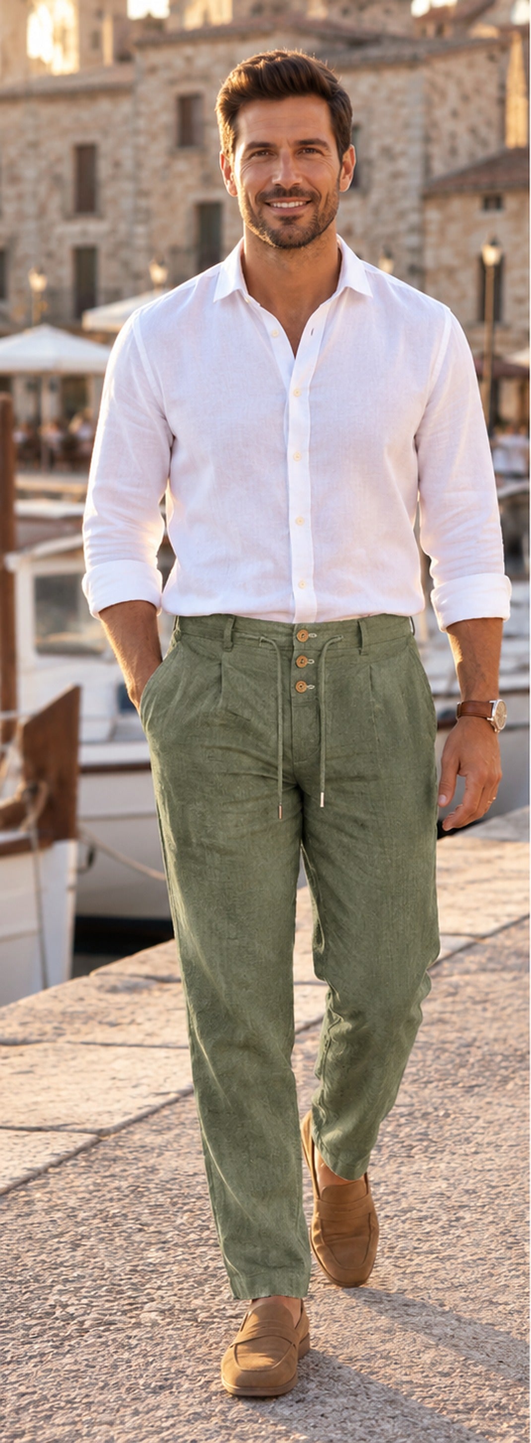Pantalón elegante verde - puerto